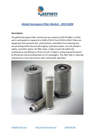 Global Aerospace Filter Market - 2019-2026