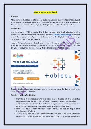 What Is Hyper In Tableau?