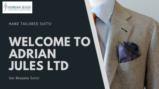 Bespoke Suit Manufacturer | Adrian Jules Ltd | Expertly hand tailored