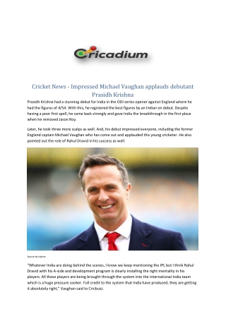 Cricket News- Get All Latest Cricket News at Cricadium