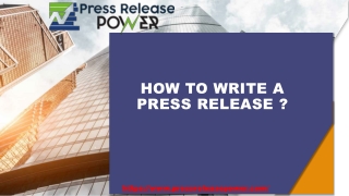 How To Write A Press Release