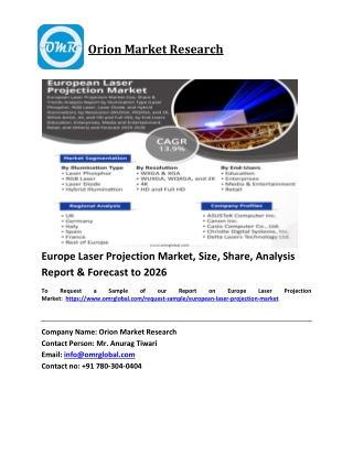 Europe Laser Projection Market Trends, Size, Competitive Analysis and Forecast 2020-2026