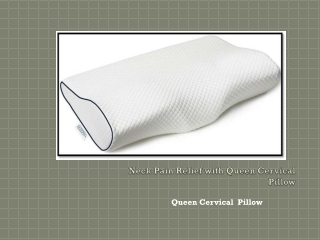 Neck Pain Relief with Queen Cervical Pillow