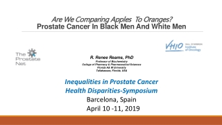 Are We Comparing Apples To Oranges? Prostate Cancer In Black Men And White Men