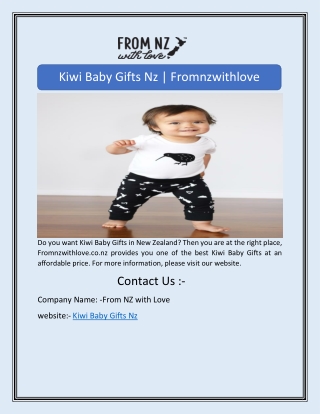 Kiwi Baby Gifts Nz | Fromnzwithlove