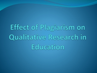 Research On One Reported Case Of Plagiarism