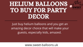 Helium Balloons to Buy for Party Decor