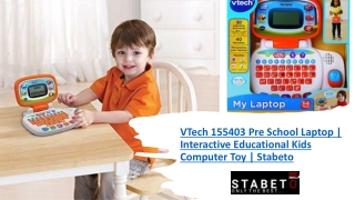 VTech 155403 Pre School Laptop | Interactive Educational Kids Computer Toy | Stabeto