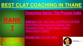 The Best CLAT Coaching in Thane