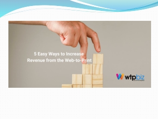 Five easy ways to increase revenue from the web to print sales