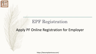 EPF Registration | Apply PF Online Registration for Employer