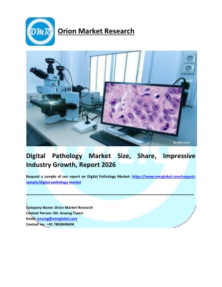 Digital Pathology Market Trends, Research Report, Growth, Opportunities, Forecast 2020-2026