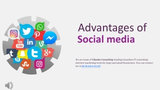 Advantages of social media