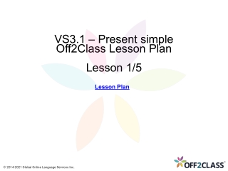 Present Simple Tense - Free Off2Class ESL Lesson Download