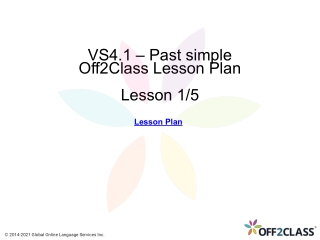 Simple Past Tense - Free ESL Off2Class Lesson Download