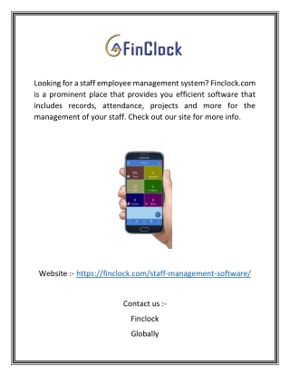 Employee Management System | Finclock.com