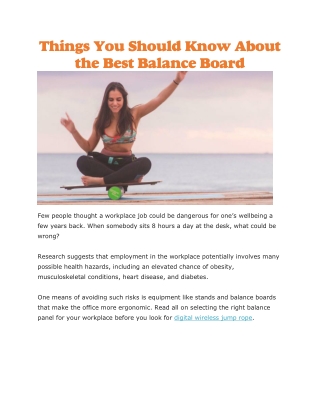 Balance board reviews