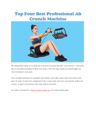 Professional ab crunch machine