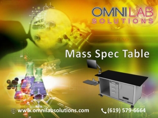 Mass Spec Table specifically design for Mass Spectrometry Lab - OMNI Lab Solutions