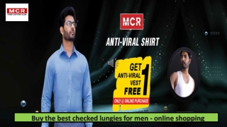 Buy the best checked lungies for men - online shopping