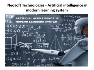 Neosoft Technologies - Artificial intelligence in modern learning system