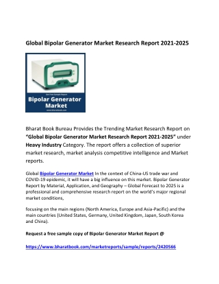 Global Bipolar Generator Market Forecast 2021-2025