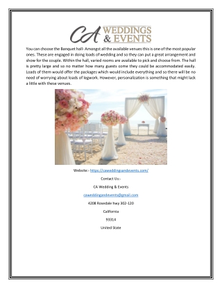 Wedding Venues Bakersfield | Caweddingsandevents.com