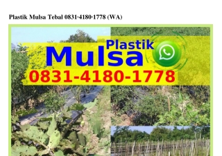 Plastik Mulsa Tebal Ö831418Ö1778{WhatsApp}