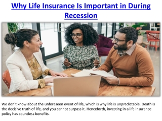 Is Life Insurance So Important During a Recession