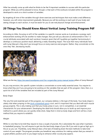 10 Meetups About Jump Manual Blog You Should Attend