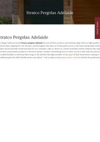 Stratco carports Adelaide