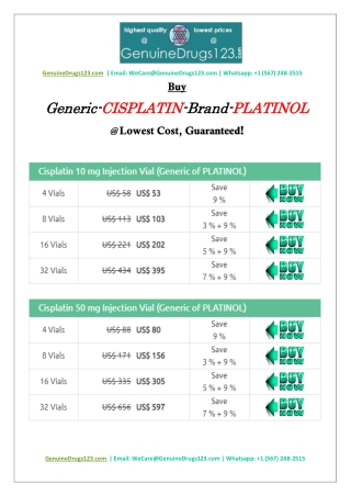 How much is cisplatin cost?