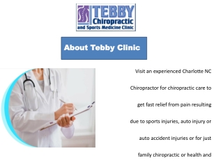 Advanced Chiropractic Care | Tebby Clinic