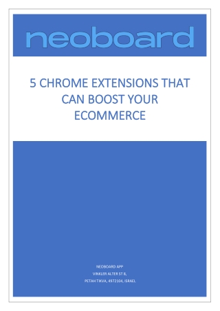 5 Chrome Extensions That Can Boost Your Ecommerce Business