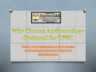 Why Choose Anthropology Optional for UPSC Civil Services Exam