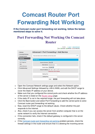 9 Easy Ways to Solve: Comcast Router Port Forwarding Not Working