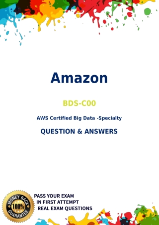 Amazon Certified Developer BDS-C00 dumps PDF -  100% passing Guarantee