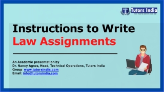 Guidelines to Write LLM Law Assignments