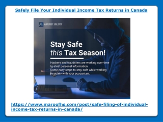 Safely File Your Individual Income Tax Returns in Canada