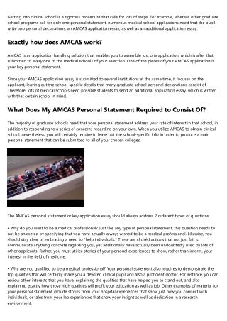 Just how To Write A Personal Statement For Medical School