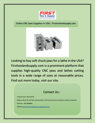 Online CNC Jaws Suppliers in USA | Firsttoolandsupply.com
