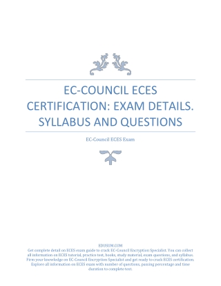 EC-Council ECES Certification: Exam Details. Syllabus and Questions