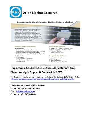 Implantable Cardioverter Defibrillators Market Trends, Size, Competitive Analysis and Forecast 2019-2025