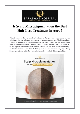 Is Scalp Micropigmentation the Best Hair Loss Treatment in Agra?