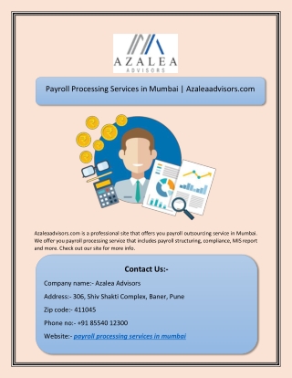 Payroll Processing Services in Mumbai | Azaleaadvisors.com