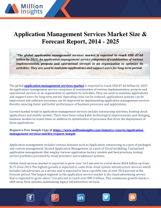 Application Management Services Market Size & Forecast Report, 2014-2025