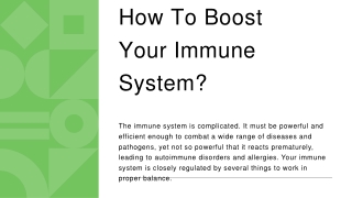 How To Boost Your Immune System