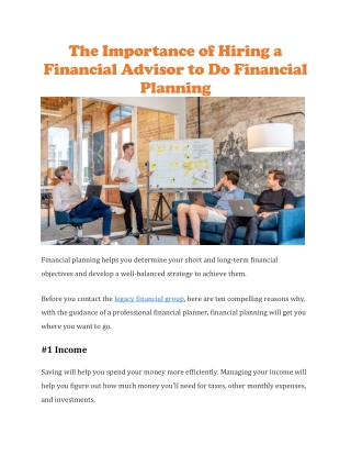 Legacy financial group