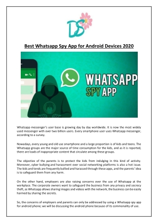 Best Whatsapp Spy App for Android Devices 2020