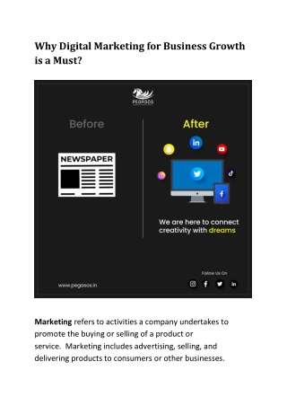 Why Digital Marketing for Business Growth is a Must?